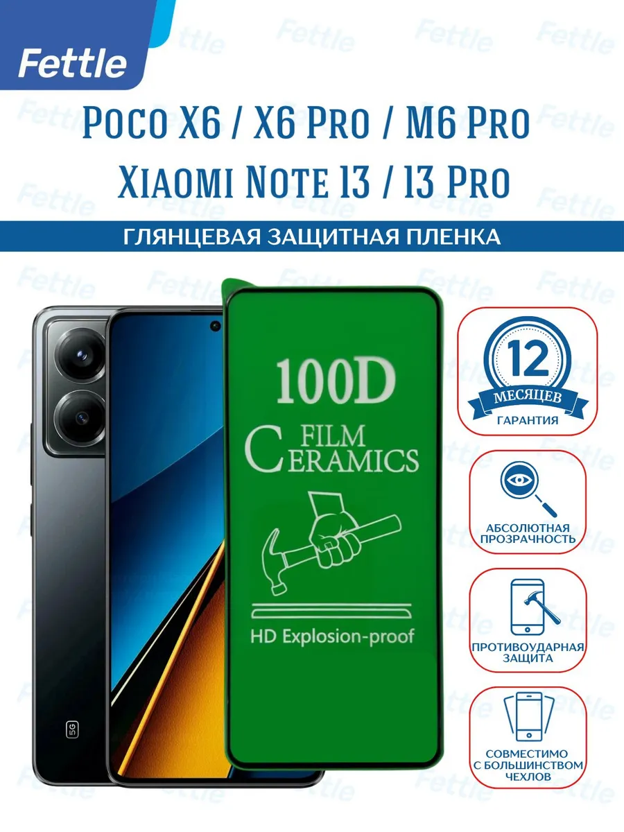 Защитная пленка на Poco X6 - X6 Pro - M6 Pro - Redmi Note 13