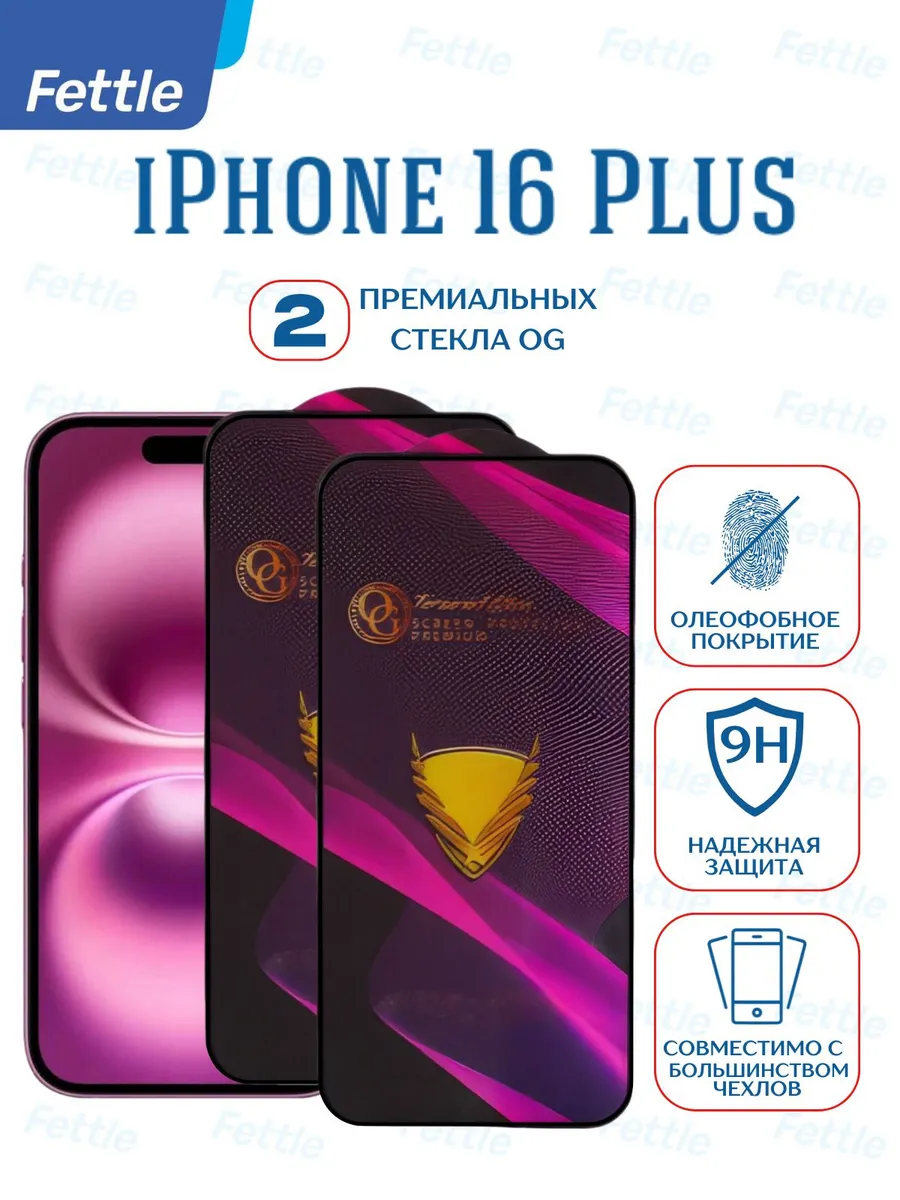 Премиальное Защитное стекло на IPhone 16 Plus
