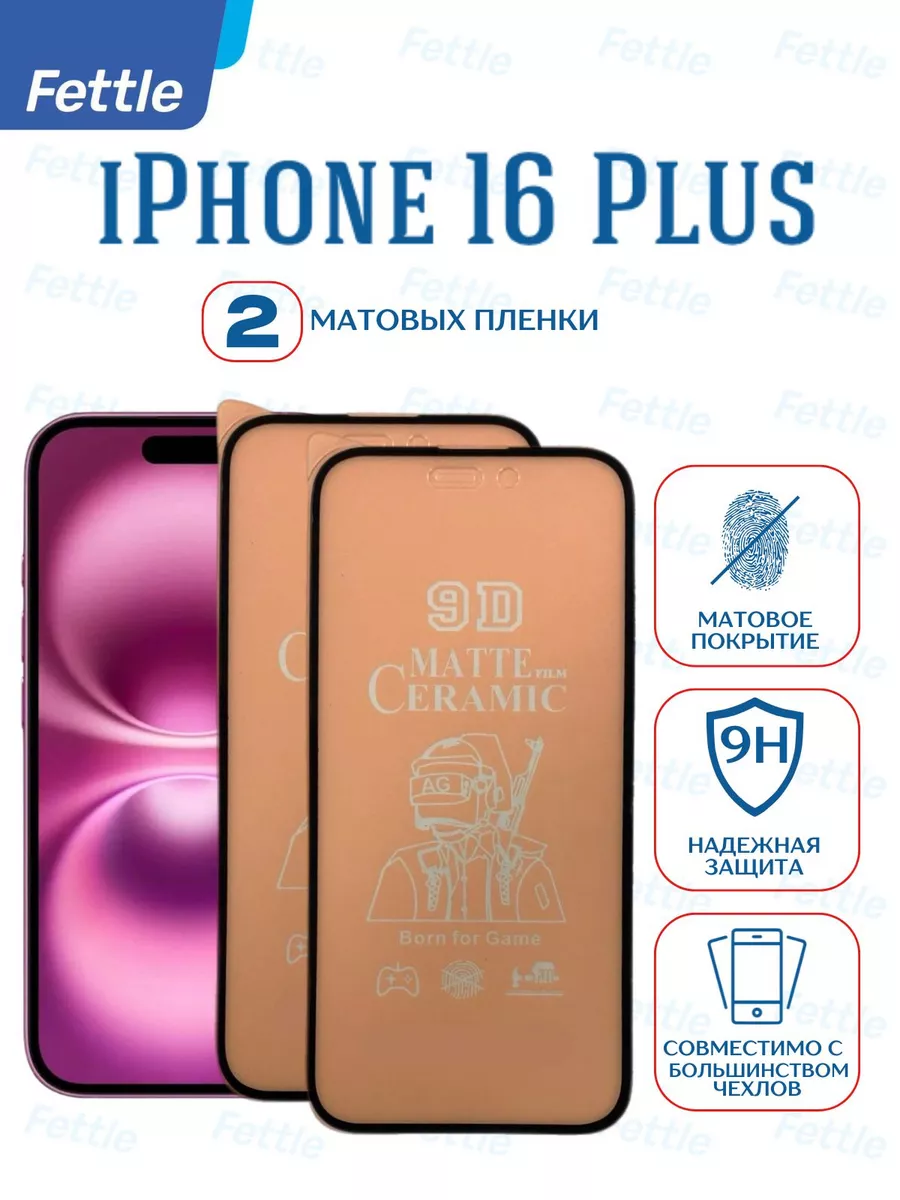Матовая защитная пленка на IPhone 16 Plus