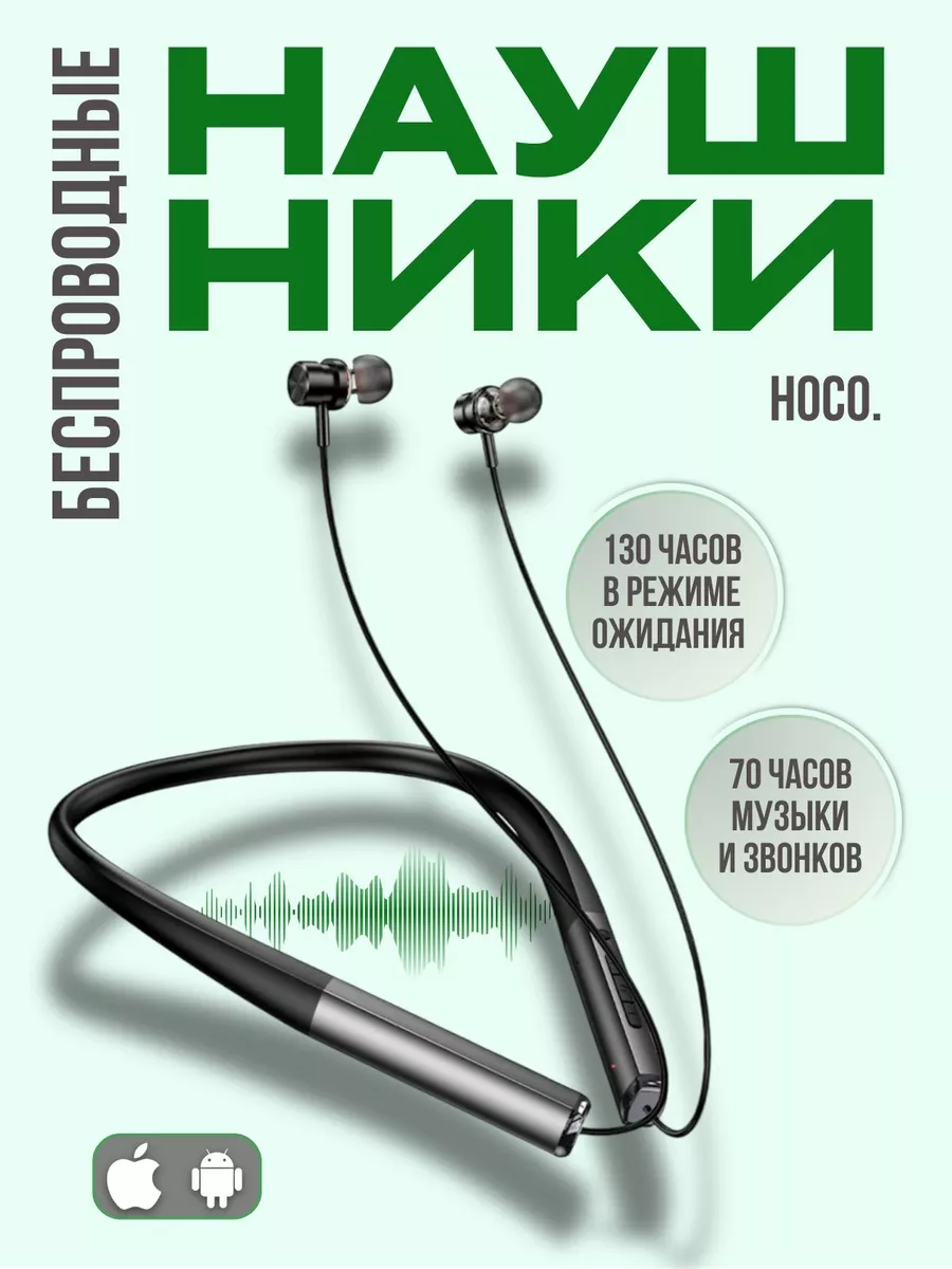 Беспроводные наушники для спорта с микрофоном