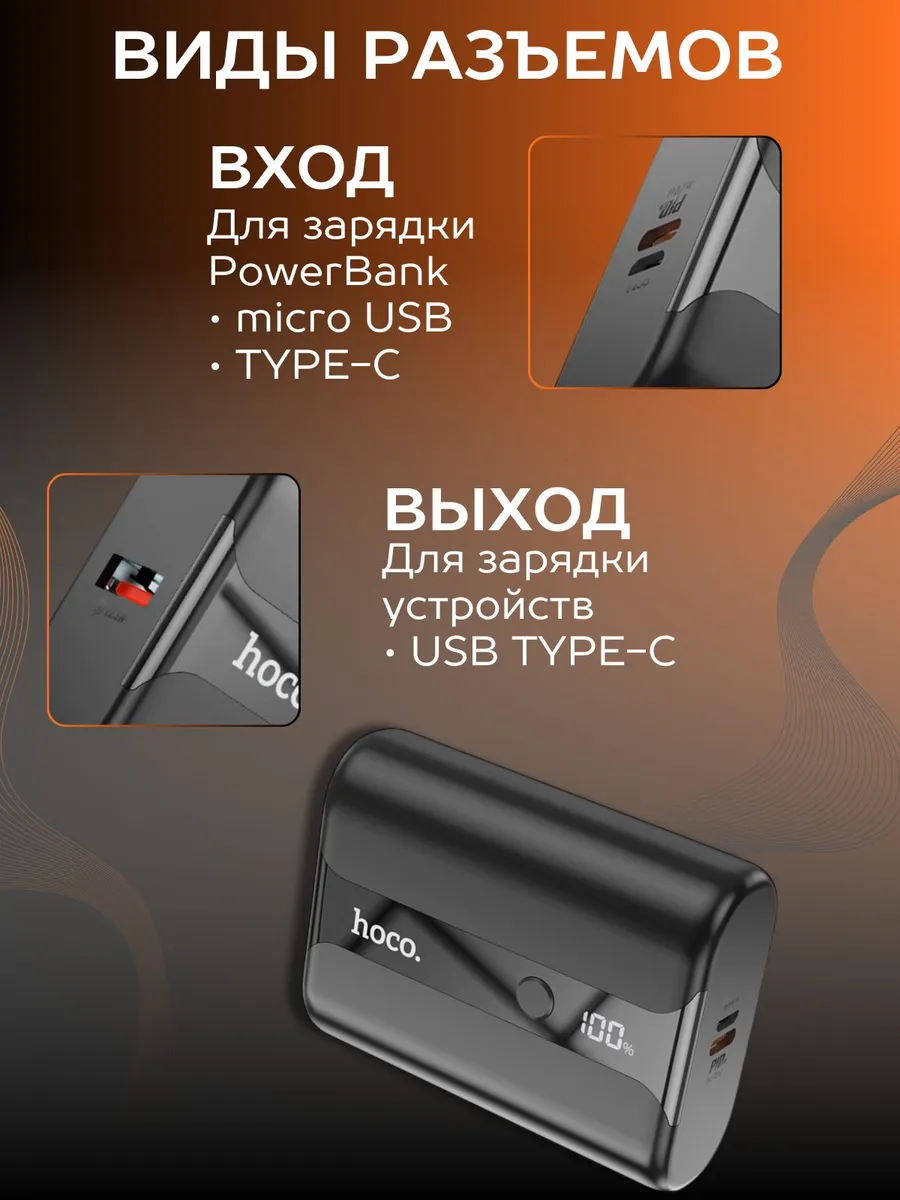 Повербанк 10000 mah внешний аккумулятор Power Bank 22.5W — изображение 5