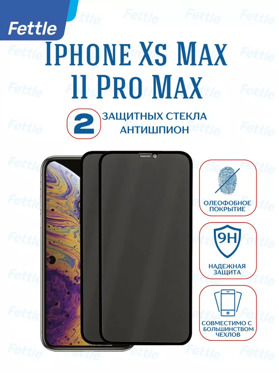 Защитное стекло Антишпион на iPhone Xs Max - 11 Pro Max