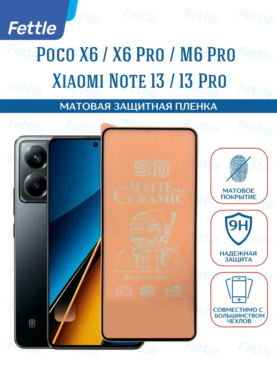 Матовая защитная пленка на Poco X6 - X6 Pro - Redmi Note 13