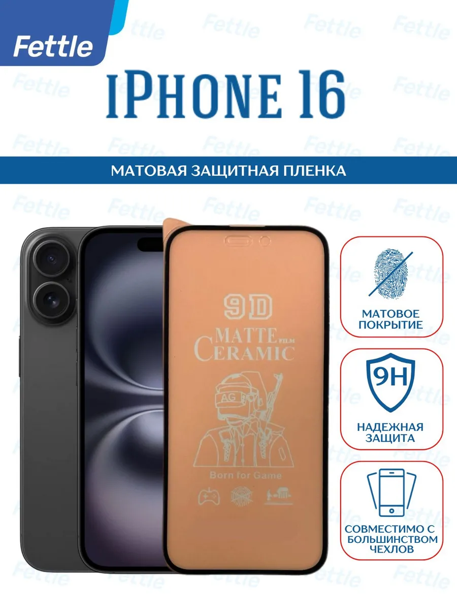 Матовая защитная пленка на IPhone 16